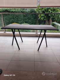 tavolo moderno nero antracite 160x77 cm