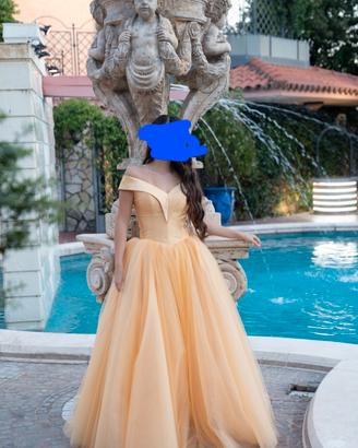 Vestito 18esimo giallo ocra 