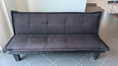 Divano letto 2 posti nero 