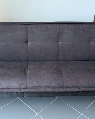 Divano letto 2 posti nero 