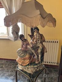 Lampada in porcellana Capodimonte - made in Italy