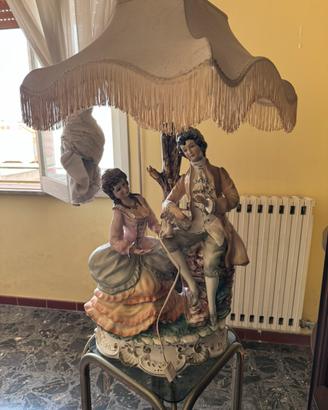 Lampada in porcellana Capodimonte - made in Italy