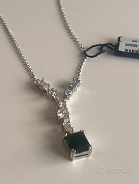 Collana bliss argento smeraldo