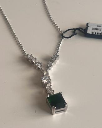Collana bliss argento smeraldo