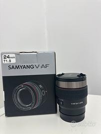 Samyang V-AF 24mm t 1.9 x sony