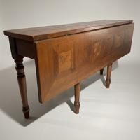 Tavolo Antico/Vintage a Ribalta con Decorazioni In