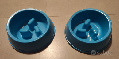 2 ciotole per cani per mangiare lentamente