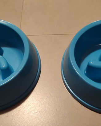 2 ciotole per cani per mangiare lentamente