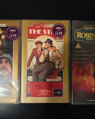 lotto vhs 3 film in videocassetta lingua inglese