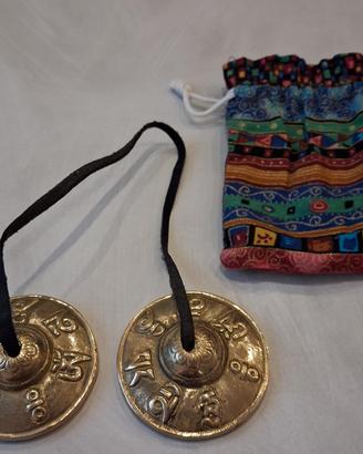 Piatti cimbali DingXia  in ottone con mantra Om