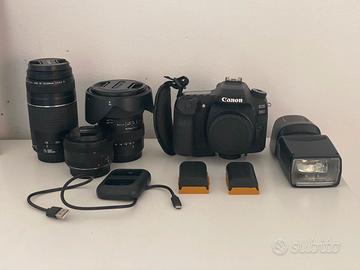 Canon 80D + ottiche e accessori