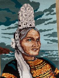 Arazzo mezzo punto Donna Bretone 30x22