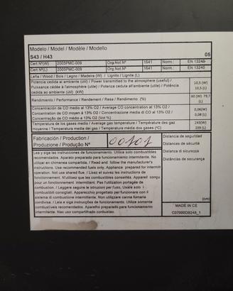Stufa a legna Nestor Martin H43