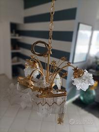 Lampadario floreale 7 luci