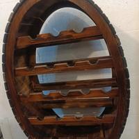Porta vini a forma di botte 
