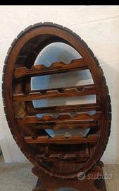 Porta vini a forma di botte 