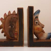 Coppia fermalibri d'epoca