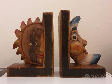 Coppia fermalibri d'epoca