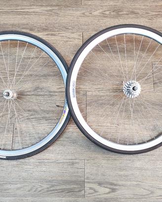 coppia di ruote campagnolo record 8 velocità vint