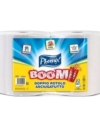 4 Bobine Carta Asciugatutto 800 Strappi Cellulosa