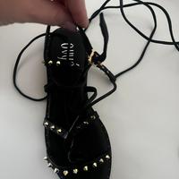 SANDALI NERI BORCHIATI OVYE – COME NUOVI