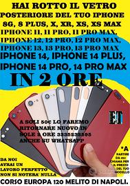 Vetro scocca iphone 8g, 8plus, x, xr, xs, xs