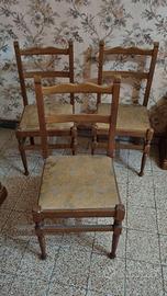 3 SEDIE IN LEGNO