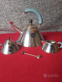 Alessi - tris bollitore, lattiera e zucchieriera