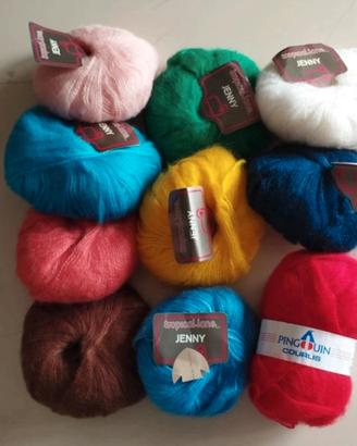 gomitoli  lana mohair 