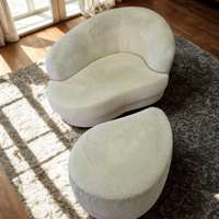 Set Divano Curvo di Design + Puff – DIVANIDEA