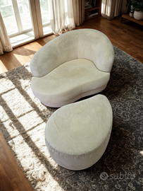 Set Divano Curvo di Design + Puff – DIVANIDEA