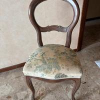 Sedia singola poltroncina in legno