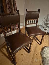 Coppia sedie in legno