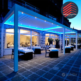Pergola Bioclimatica da 3x3 a 4x8 con led e motore