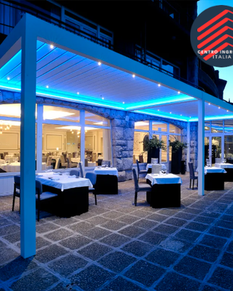 Pergola Bioclimatica da 3x3 a 4x8 con led e motore