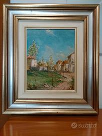 Olio su tela "Primavera in Brianza"