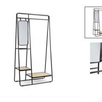 Bizzotto appendiabiti con specchio in metallo