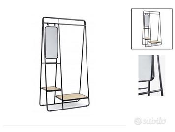 Bizzotto appendiabiti con specchio in metallo