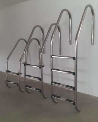 3 scale accaio inox per piscina interrata