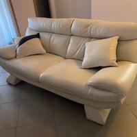 Divano 3 posti pelle bianco