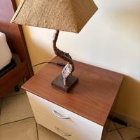 Coppia di lampade da comodino in stile etnico