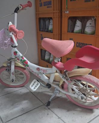 BICI 12 POLLICI BAMBINA BIANCO/ROSA