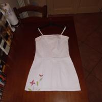 VestitoNuovoDonnaVintageSpagnoloElasticizzatoBianc