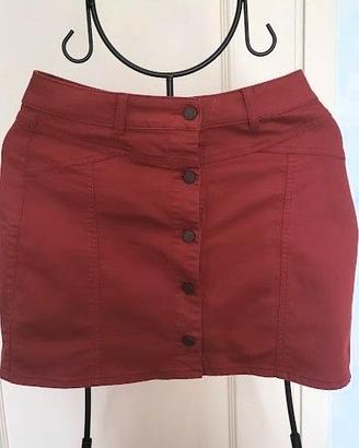 gonna corta rosso mattone