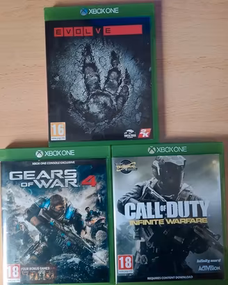 Xbox One 3 Giochi Call of Duty, Gears 4, Evolve