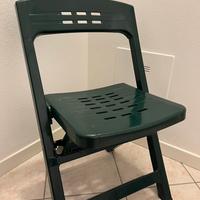 6 Sedie in resina da giardino pieghevoli