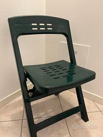 6 Sedie in resina da giardino pieghevoli