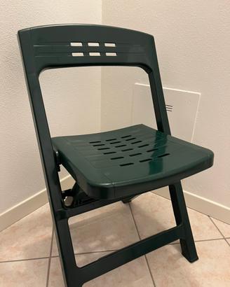 6 Sedie in resina da giardino pieghevoli