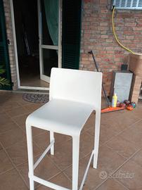 4 Sgabelli Impilabili Bianchi da Tavolo 90 cm Marc