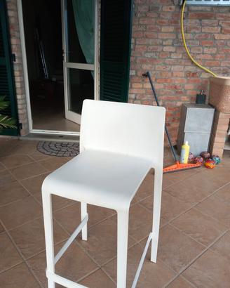 4 Sgabelli Impilabili Bianchi da Tavolo 90 cm Marc